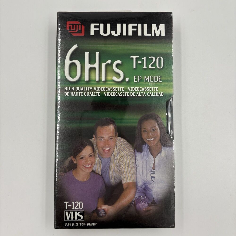 NEW Sealed Fujifilm HQ T-120 Blank‎ VHS Tape